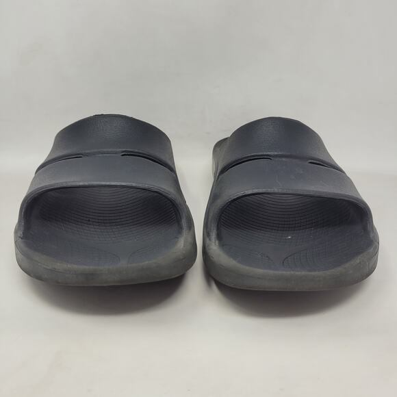 Oofos Ooahh Slides Mens 11 Black Slip On Slide Recovery Sandals Unisex Comfort main image 4